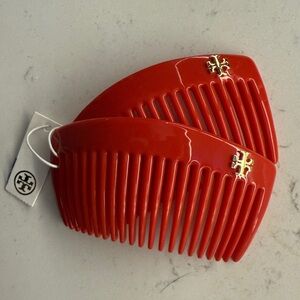 Red Hair Combs with Gold Logo